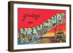 Greetings from Keansburg, New Jersey-null-Framed Art Print