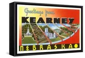 Greetings from Kearney, Nebraska-null-Framed Stretched Canvas