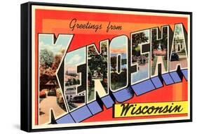 Greetings from Kenosha, Wisconsin-null-Framed Stretched Canvas