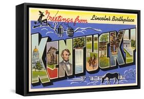 Greetings from Kentucky-null-Framed Stretched Canvas