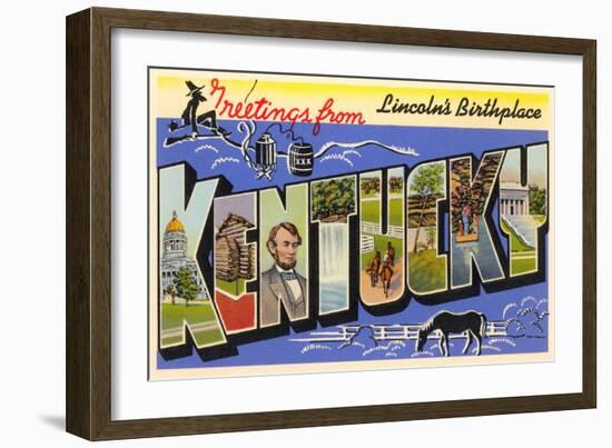 Greetings from Kentucky-null-Framed Art Print