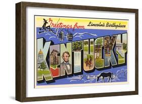 Greetings from Kentucky-null-Framed Art Print