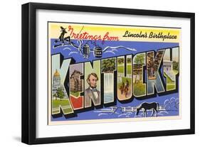 Greetings from Kentucky-null-Framed Art Print