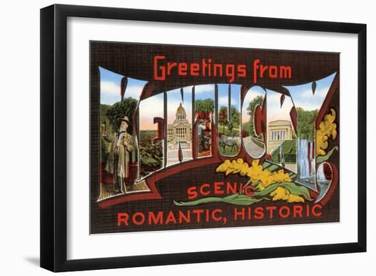 Greetings from Kentucky-null-Framed Art Print