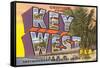 Greetings from Key West, Florida-null-Framed Stretched Canvas