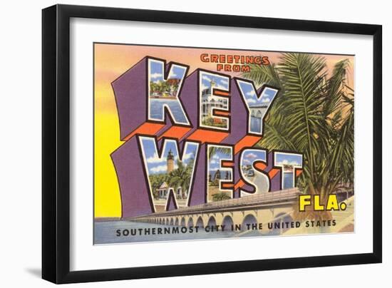 Greetings from Key West, Florida-null-Framed Art Print