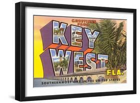 Greetings from Key West, Florida-null-Framed Art Print