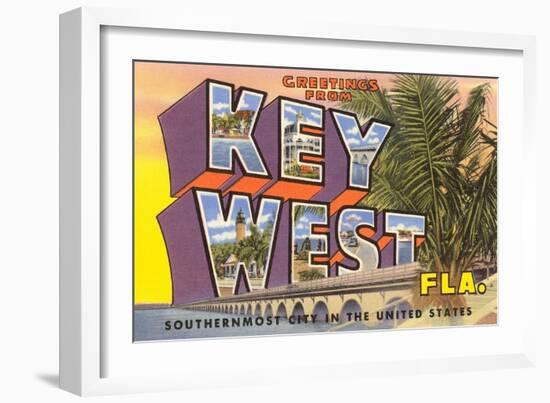 Greetings from Key West, Florida-null-Framed Art Print