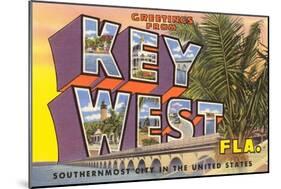 Greetings from Key West, Florida-null-Mounted Art Print
