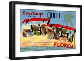 Greetings from Key West, Florida-null-Framed Art Print