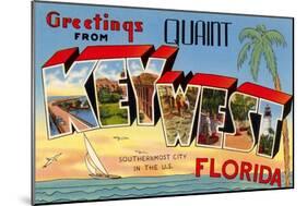 Greetings from Key West, Florida-null-Mounted Art Print