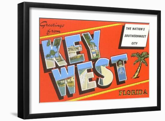 Greetings from Key West-null-Framed Art Print