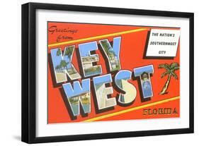 Greetings from Key West-null-Framed Art Print