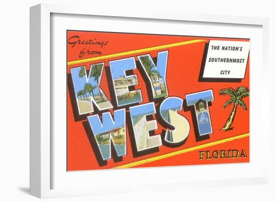 Greetings from Key West-null-Framed Art Print