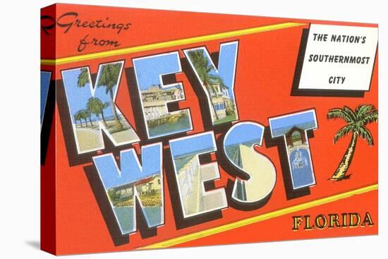 Greetings from Key West-null-Stretched Canvas