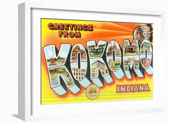Greetings from Kokomo, Indiana-null-Framed Art Print
