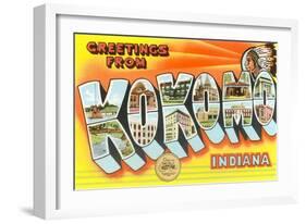 Greetings from Kokomo, Indiana-null-Framed Art Print