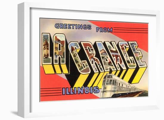 Greetings from La Grange, Illinois-null-Framed Art Print