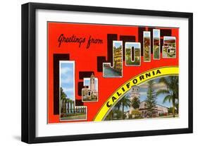 Greetings from La Jolla, California-null-Framed Giclee Print