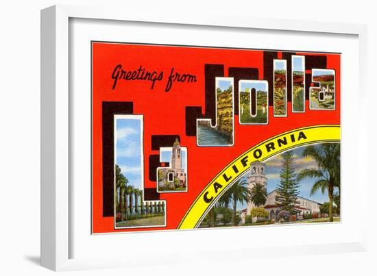 Greetings from La Jolla, California-null-Framed Giclee Print