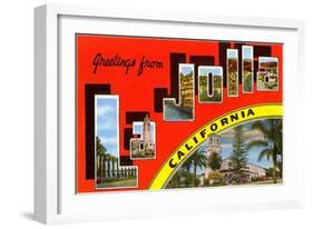 Greetings from La Jolla, California-null-Framed Giclee Print