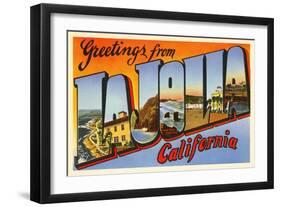 Greetings from La Jolla, California-null-Framed Giclee Print