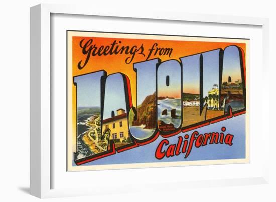 Greetings from La Jolla, California-null-Framed Giclee Print