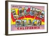 Greetings from Laguna Beach, California-null-Framed Art Print