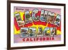 Greetings from Laguna Beach, California-null-Framed Art Print
