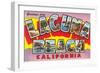 Greetings from Laguna Beach, California-null-Framed Art Print