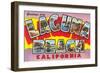 Greetings from Laguna Beach, California-null-Framed Art Print