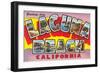 Greetings from Laguna Beach, California-null-Framed Art Print