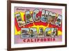 Greetings from Laguna Beach, California-null-Framed Art Print