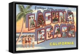 Greetings from Laguna Beach-null-Framed Stretched Canvas