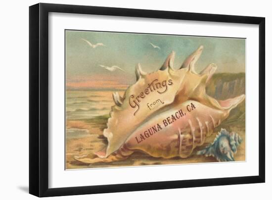 Greetings from Laguna Beach-null-Framed Art Print