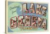 Greetings from Lake Geneva, Wisconsin-null-Stretched Canvas