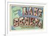 Greetings from Lake Geneva, Wisconsin-null-Framed Art Print