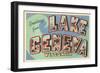 Greetings from Lake Geneva, Wisconsin-null-Framed Art Print