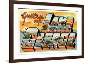 Greetings from Lake George, New York-null-Framed Art Print