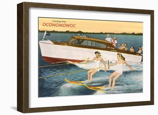 Greetings from Lake Oconomowoc-null-Framed Art Print