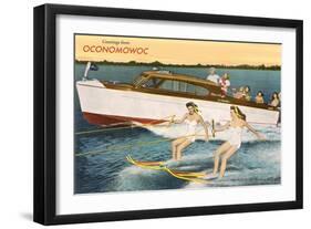 Greetings from Lake Oconomowoc-null-Framed Art Print