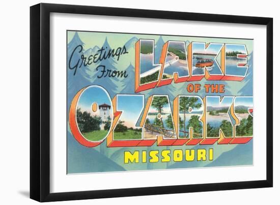 Greetings from Lake of the Ozarks, Missouri-null-Framed Art Print