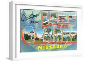 Greetings from Lake of the Ozarks, Missouri-null-Framed Art Print