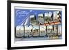 Greetings from Lake Okoboji, Iowa-null-Framed Premium Giclee Print