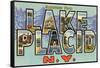 Greetings from Lake Placid, New York-null-Framed Stretched Canvas