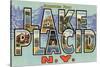 Greetings from Lake Placid, New York-null-Stretched Canvas