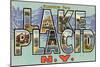 Greetings from Lake Placid, New York-null-Mounted Art Print