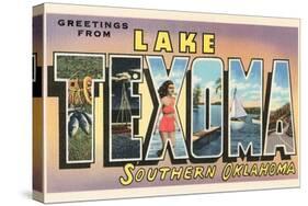 Greetings from Lake Texoma, Oklahoma-null-Stretched Canvas