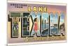 Greetings from Lake Texoma, Oklahoma-null-Mounted Premium Giclee Print