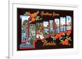 Greetings from Lakeland, Florida-null-Framed Art Print